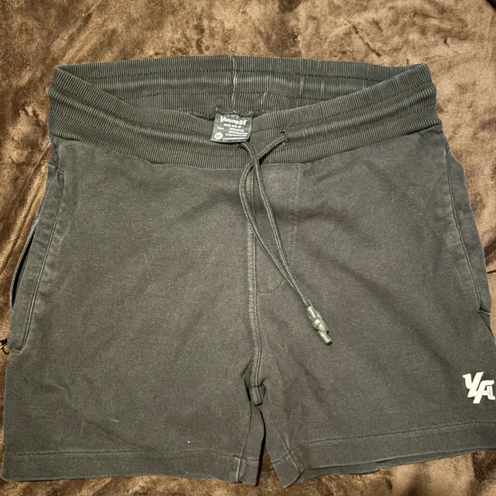 YoungLA Black Kids Sweatpants with Drawstring